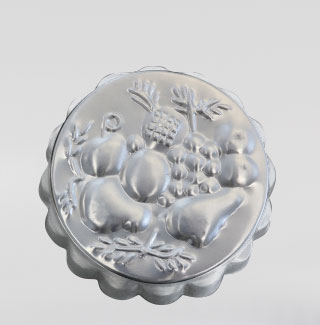 アルミ ラウンドフルーツ柄 モールド φ２０