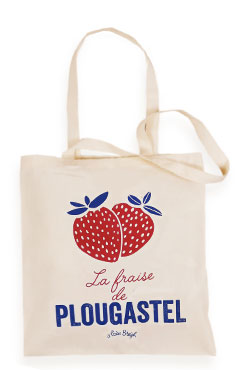 トートバッグ　いちご